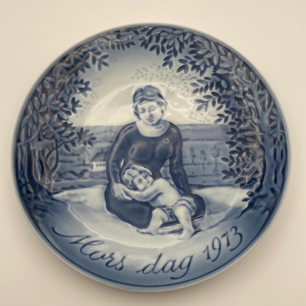 Vintage Georg Jensen 1973 Mors Dag Collector Plate